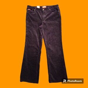 CHAPS Purple Mid Rise Corduroy Pants Women's Size 14 NWT